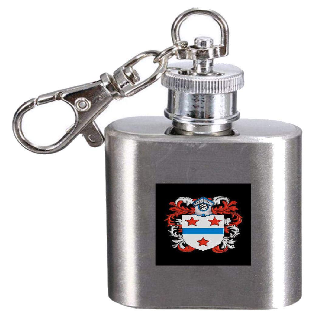 Flasque blason famille Poore 28,3 ml petite fiole de poche héraldique