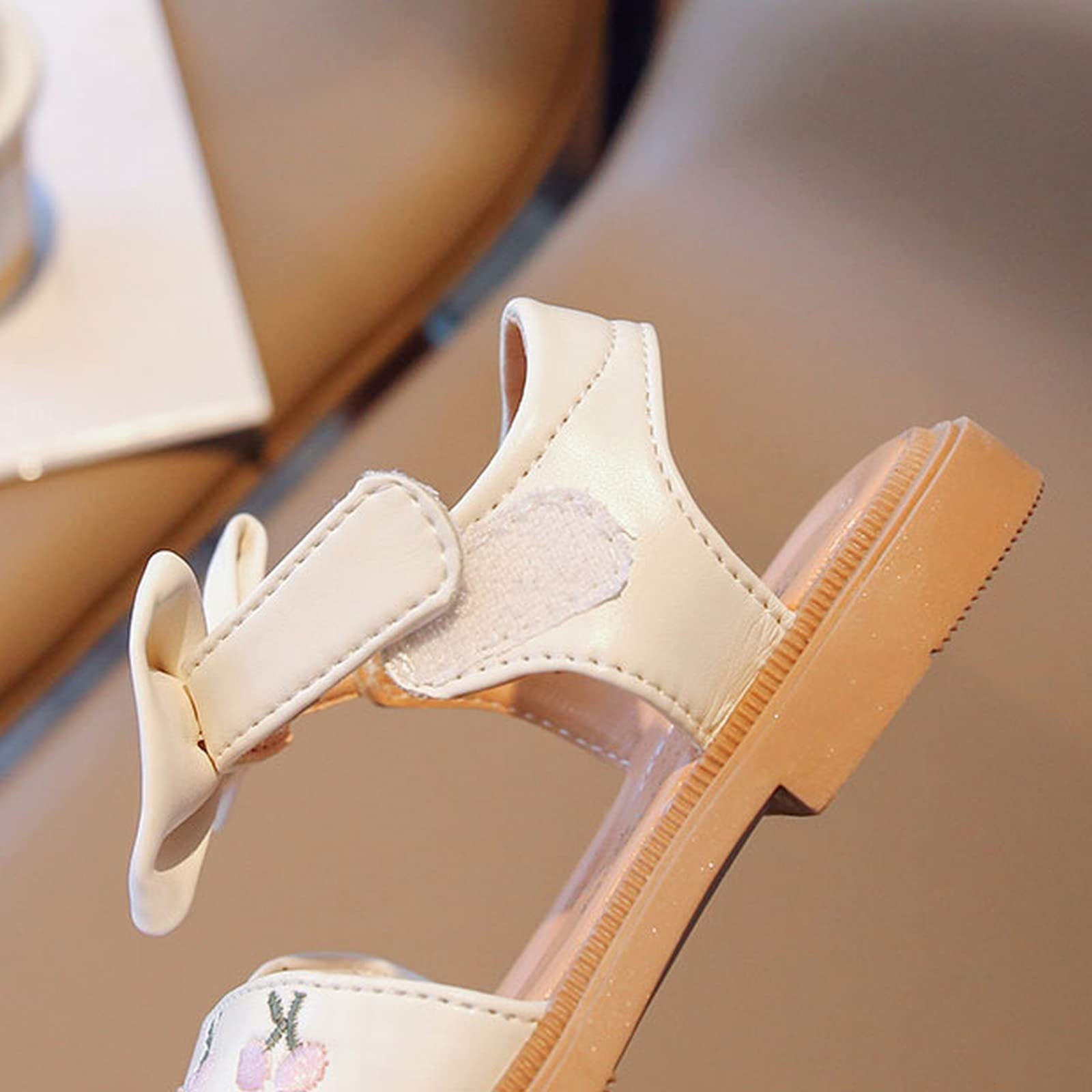 YHQZNLXQ Generisch Sandalias para Niñas Verano Bebé Niñas Zapatos De Princesa Suela Suave Zapatos Romanos Bordados