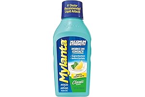 Mylanta Maximum Strength Formula Antacid and Gas Relief in Refreshing Classic Flavor (12 Fl Oz)