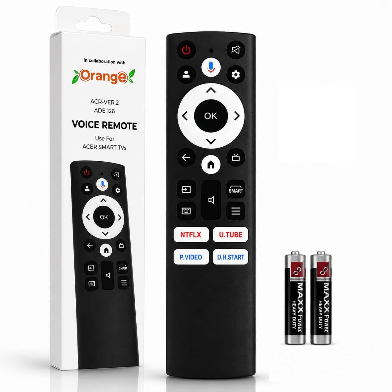 Acer Smart TV Voice Remote Control with Bluetooth & Voice Search Support | Shortcut Keys | Compatible with Acer Android/Google Smart TVs | Batteries Included-image-4