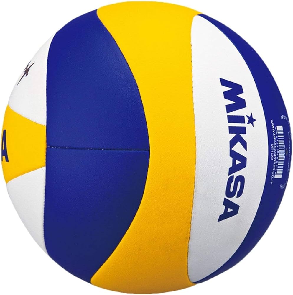 Amazon | ミカサ(MIKASA) バレーボール5号 練習球 黄/青 エアゲージ
