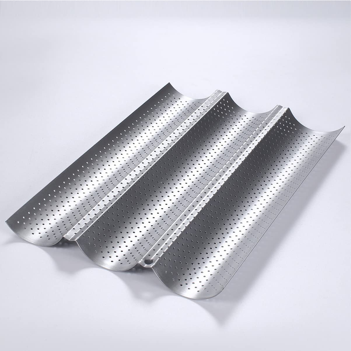 Gatuida 2 Moldes para Hornear Baguettes Antiadherentes y Fáciles de Limpiar de Acero Inoxidable Diseño Ondulado Ideales para Panadería y Repostería Casera