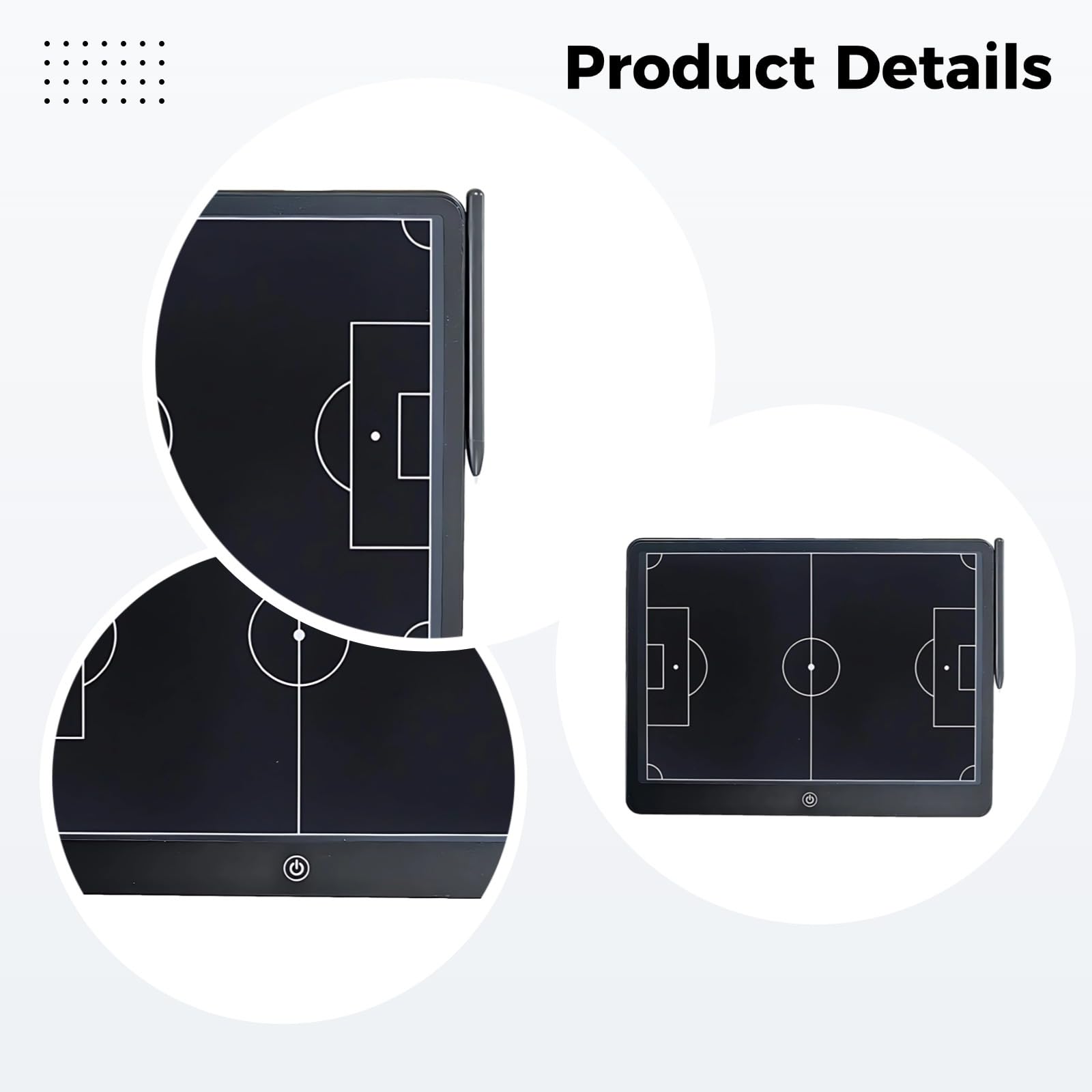 Lcd Soccer Ing Board - Tavola da calcio elettronica, tavoletta da scrittura per allenamento con schermo trasparente a un pulsante, 35 x 23 x 0,8 cm