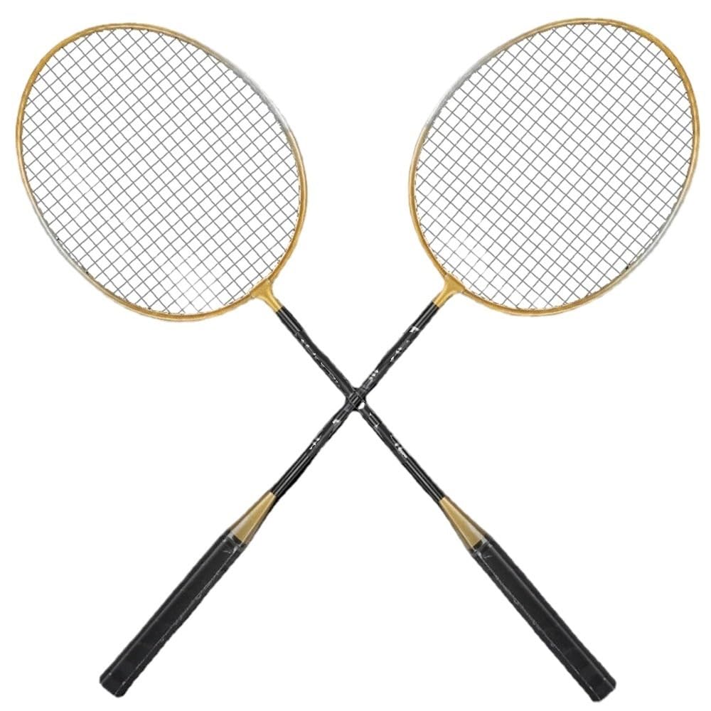 Badminton Set Raqueta de bádminton aleación Dividida, Negra y Dorada, Ideal for Ejercicios