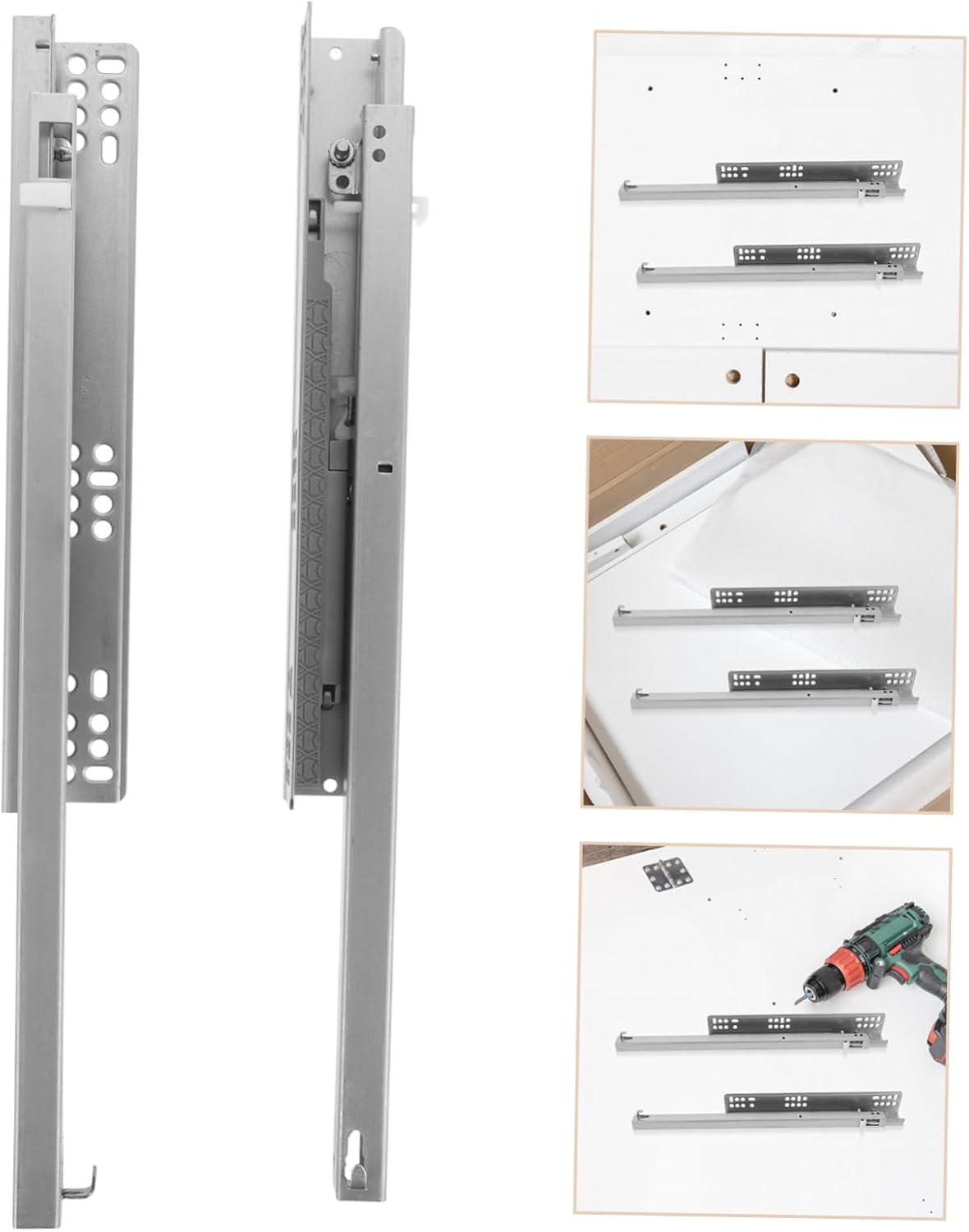 Components of Angoily drawer slide installation