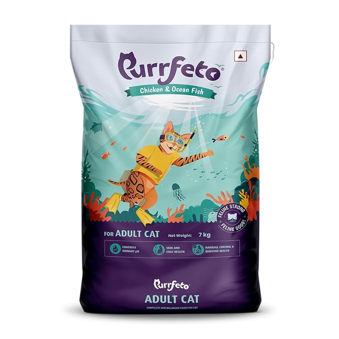 Purrfeto Adult Dry Cat Food | Chicken & Rice | 1.2 kg Ingredients | 40% Reduction in Urinary Track Diseases |Anti Hairball Formula |Healthy Skin & Coat |Improves Digestive Health