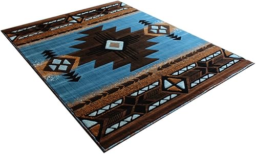 Miniatura 3 de Concord C318 - Tapete con diseño de la región del sudoeste, Azul - marrón