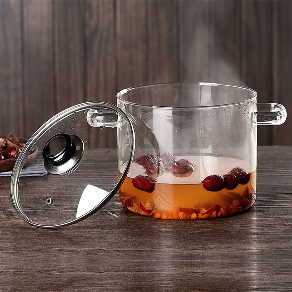 Household Glass Soup Pot Transparent Saucepan Bowl Heat-resistant Porridge Instant Noodle Kitchen Supplies image 5