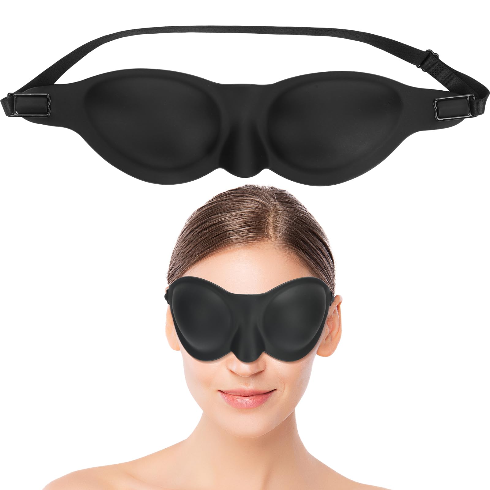 Zugzwang Moisture Chamber Glasses for Dry Eyes, Silicone Moisture Goggles for Sleeping, Soft Sleep Mask Sleep Glasses for Women Men (1) : Health & Household