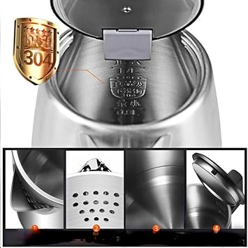 Electric Pot Stainless Steel Samover Kitchen Kettle Portable 1.7L Heating Teapot Water Boiler Kitchen Appliances