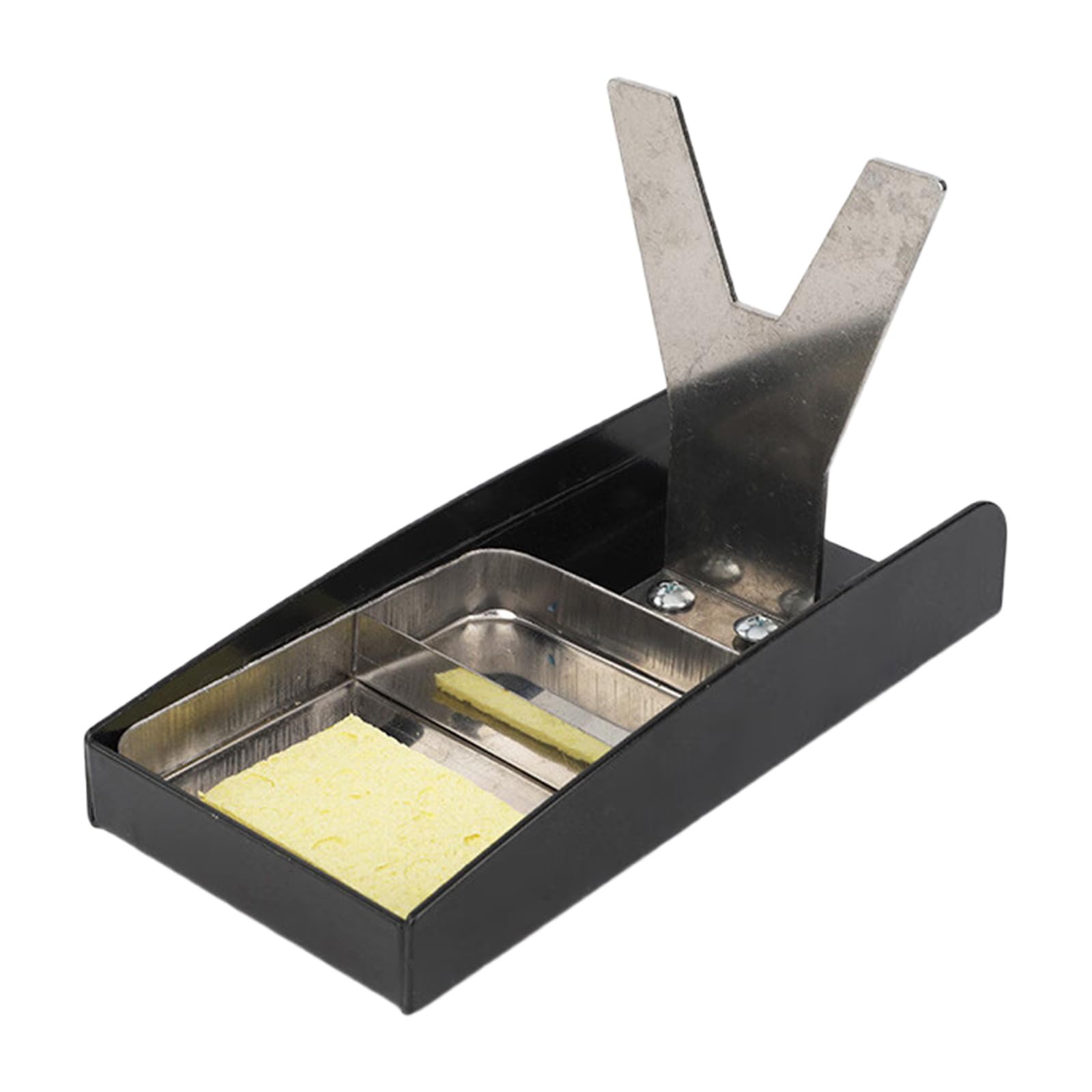 Woedpez Sturdy Soldering Iron Stand With Cleaning Sponge Compact Workspaces Organizers For Craft Repair And Hobby Projects Portable Soldering Iron Station