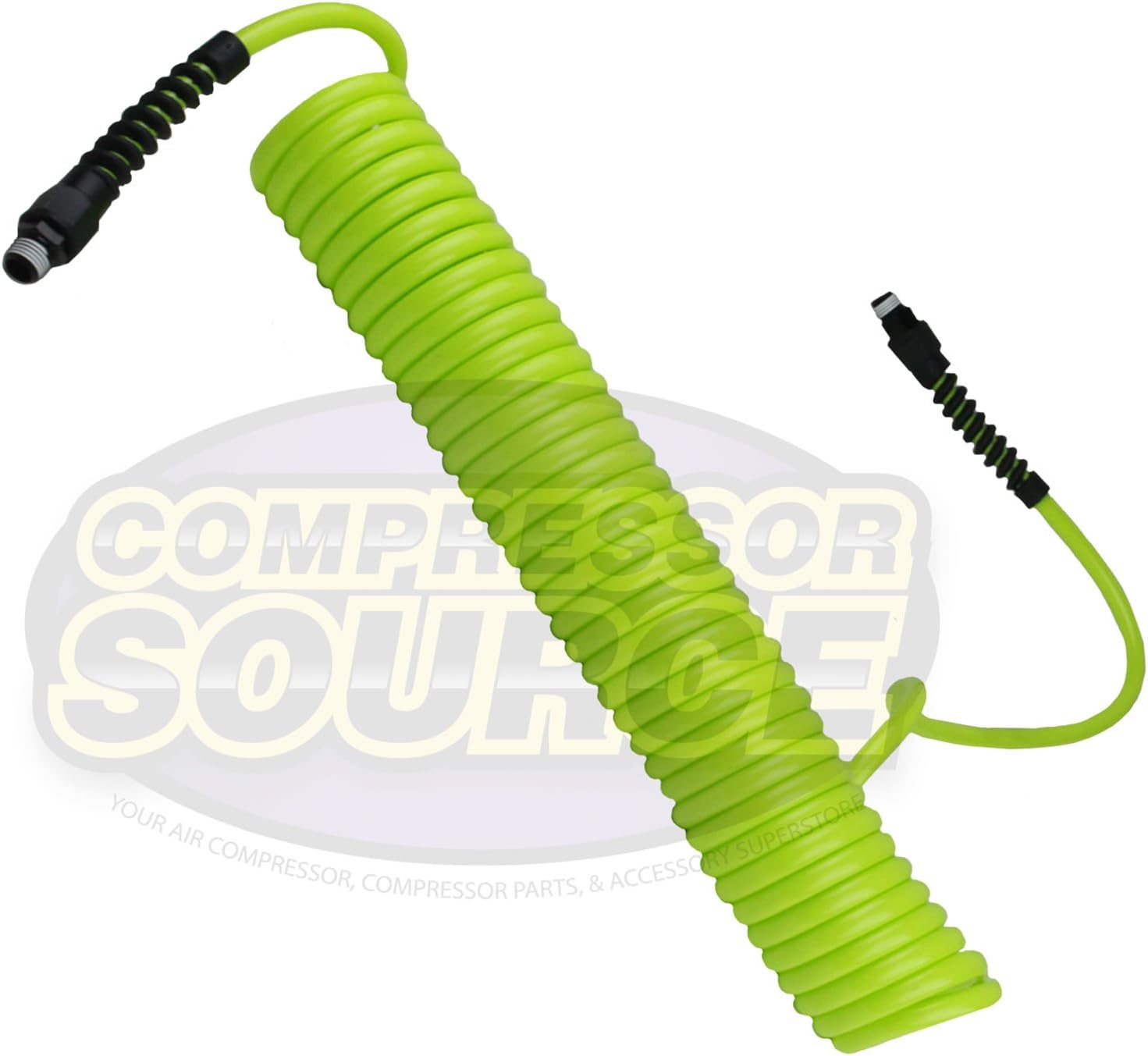 Flexzilla Polyurethane Recoil Air Hose, 1/4 in. x 25 ft, ZillaGreen - LP1425AFZ : Automotive