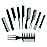10Pcs Comb Set for Hair Styling, Hair Stylist Professional Styling Comb Set for Women Men (Black)