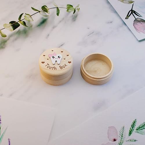 Miniatura 17 de Azbuk Caja de hadas de dientes para niñas con bolsa de fiary, bonita caja de madera tallada con diente 3D, almacena los dientes perdidos para niños
