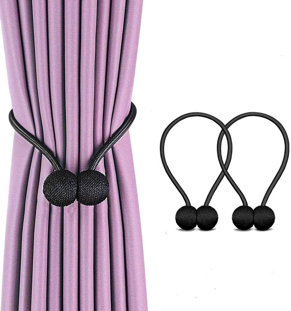 EMISSU Curtain Tiebacks, Decorative Curtain Clips Rope Holdbacks Convenient No Drilling