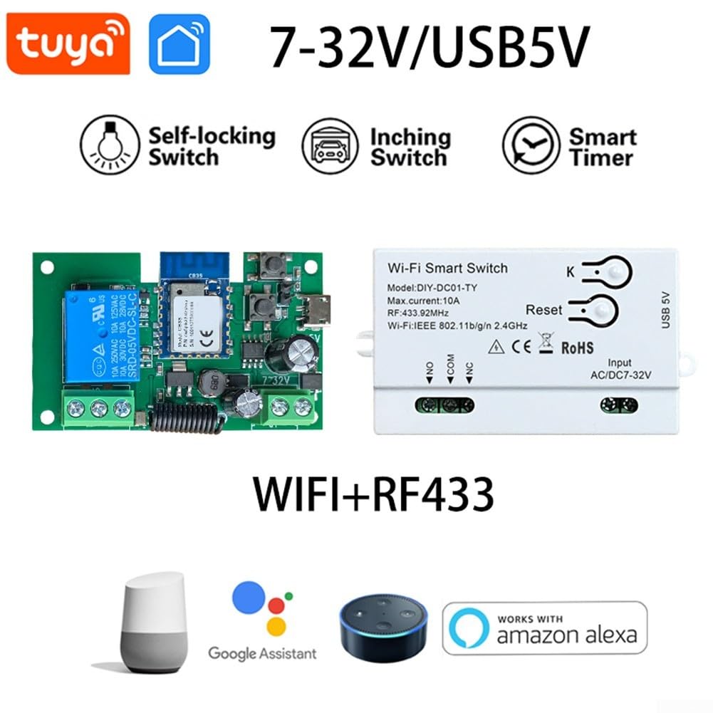 Interrupteur Intelligent USB 5 V Wi-FI pour Maison connectée, pour Appareil domotique, minuterie télécommandée avec Commande vocale et économie d'énergie
