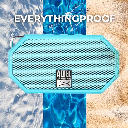 Image of Altec Lansing Mini H2O - Waterproof Bluetooth Speaker, IP67 Certified & Floats in Water, Compact & Portable Speaker for Hiking, Camping, Pool, and Beach,Aqua