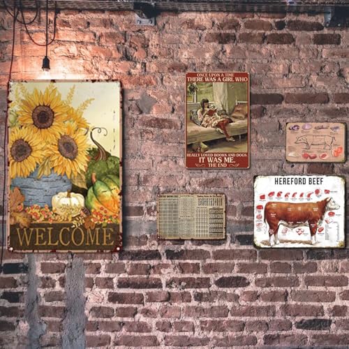 Ceudet Panneau en métal « Welcome Home » - Tournesol - Décoration murale en aluminium - Pour maison, salon, porche, cour - 20,3 x 30,5 cm – vue 3