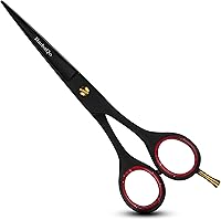 BarbaQo 6.5" Professional Hair Cutting Scissors - Sharp Razor Edge Barber Shears, High Carbon Stainless Steel for Precise Cuts, Men Women Stylists
