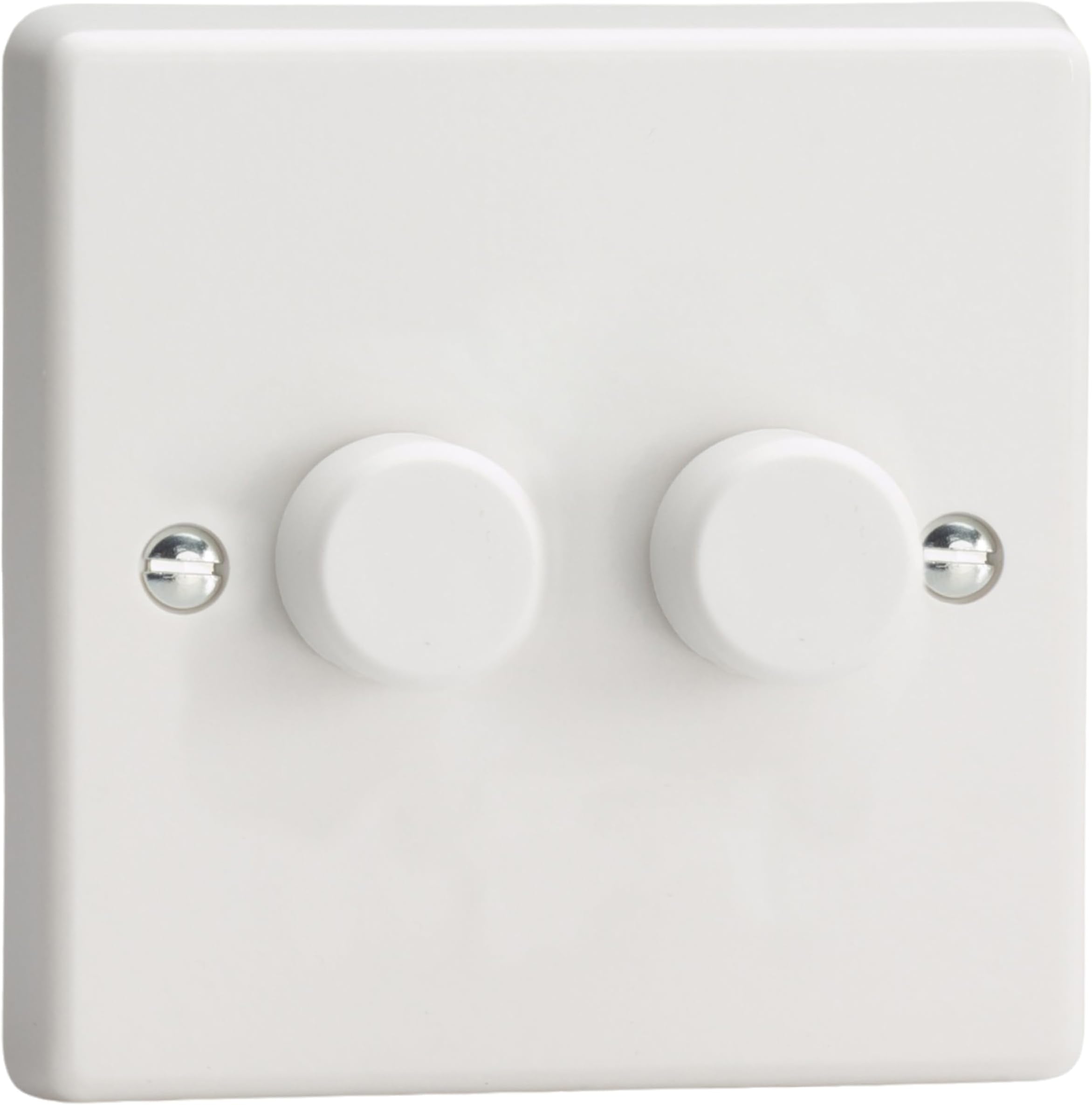 Varilight Classic White, LED Dimmer Switch - V-Pro Series, 2 Gang (Single), 1 or 2 Way, 250 Watt (Trailing Edge)