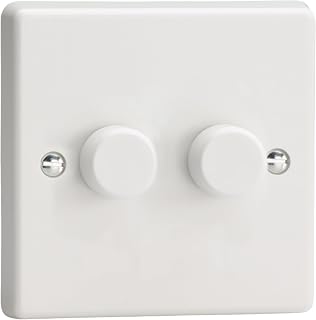 Varilight JQP252W V-Pro Dimmer, 2-Gang, LED, 1 oder 2 Wege, Weiß