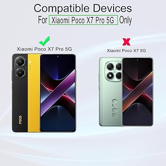 Ibywind 2 Pack Screen Protector For Xiaomi Poco X7 Pro 5G,9H Hardness Tempered Glass,With 1Pc Camera Lens Protector,1Pc Back Carbon Fiber Film,Easy to Install