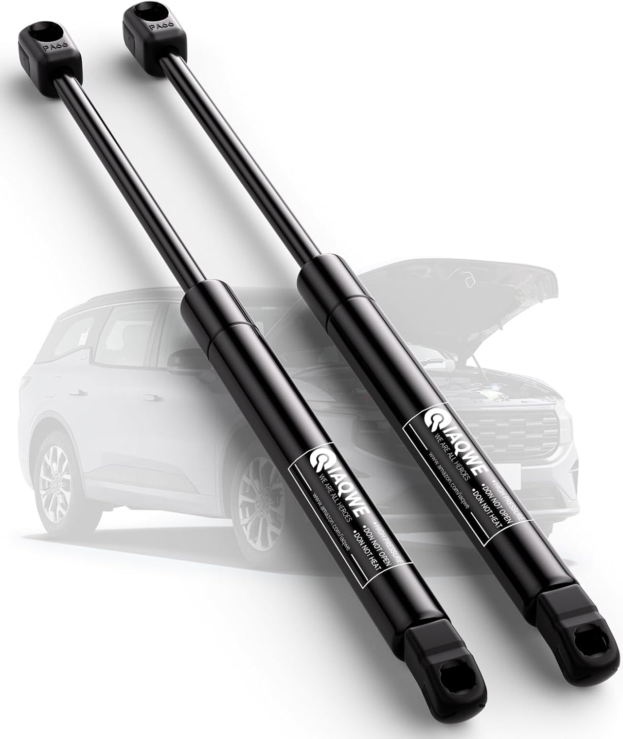 IAQWE Hood Struts for Ford Edge 2015-2023, PM4041 Front Bonnet Lift Support Gas Spring Shocks Compatible with SE, SEL, SEL Plus, Titanium, ST, ST-Line Sport Utility 4-Door Engine Cover, 2 Pcs