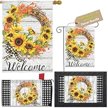 Briarwood Lane Sunflower Fall Wreath Welcome Design Collection