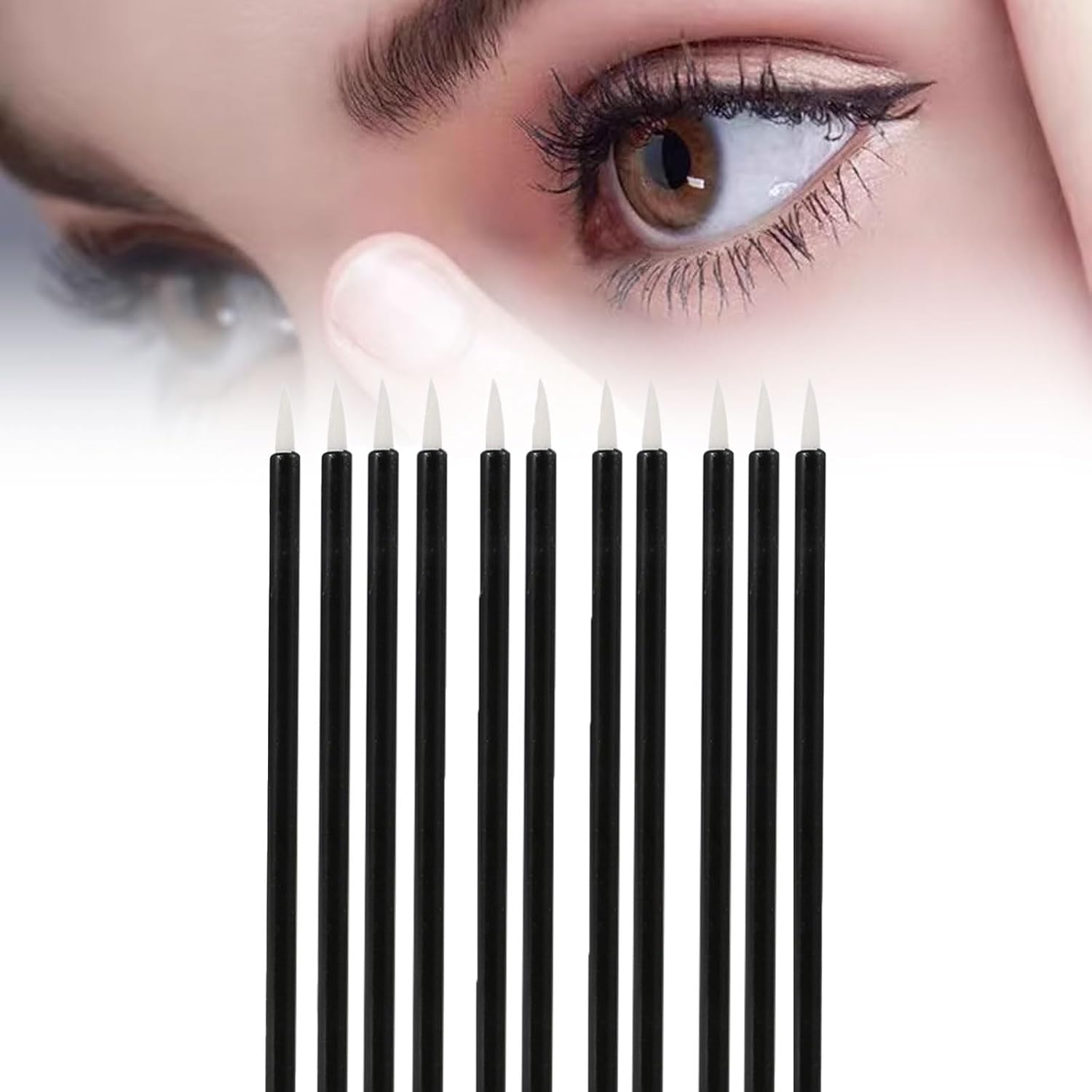 Disposable Makeup Brush, 150pcs Soft Brush for Eyes and Lips, Eyeline Lipstick Micro Applicator, Cosmetic Brush Set Daily Makeup Tool Kits