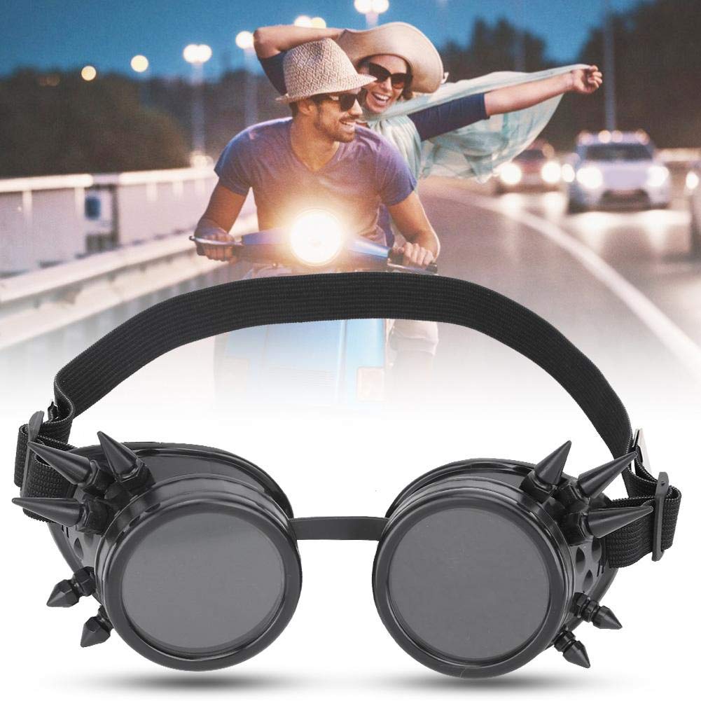 Lunettes Moto Vintage - Protection Vent, Poussière, UV - Jaune, Pliables