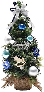 [ジュールエンケリ] クリスマスツリー 卓上 ミニ オーナメント付き 35cm (シルバー) 小さめ クリスマス雑貨 北欧 おしゃれ christmas tree