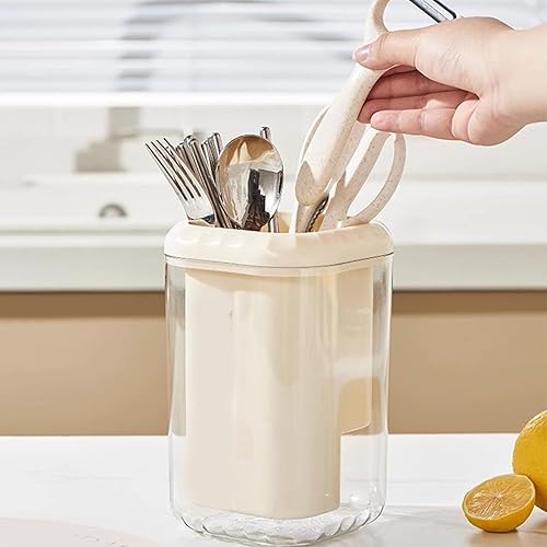 Miniatura 4 de Soporte para palillos, jaula de palillos, cesta de plástico para palillos, contenedor de utensilios de cocina, encimera de cocina, estante de