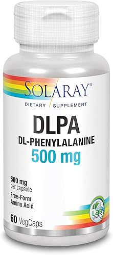 Miniatura 4 de SOLARAY DL-fenilalanina, 500 mg | Mezcla 50-50 de aminoácidos esenciales para el sistema nervioso, el estado de ánimo y el apoyo energético | 60