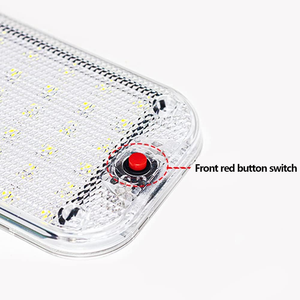 LED Interior Roof Lights, 10W 48LEDs Universal Car Ceiling Roof Light, Reading Lighting Lamp With ON/OFF Switch for DC12V-85V Car Campervan Motorhome Truck Lorry Boat (4 Pcs)