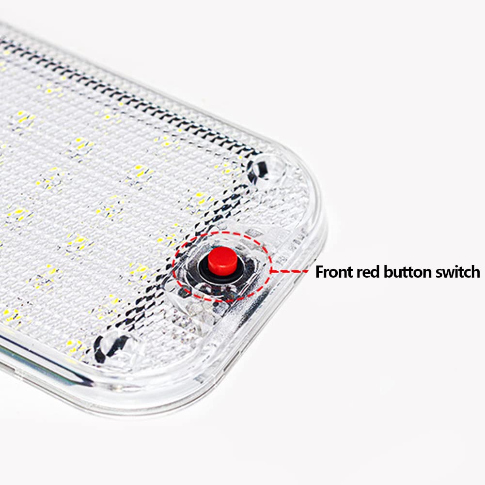 Luce di Lettura Luci Interne a LED, 10W 48LED Plafoniera Universale for Auto, Lampada con Interruttore ON/off for DC12V-85V Auto Camper Camper Camion Camion Barca (2 Pezzi) (Color : 4 PCS)