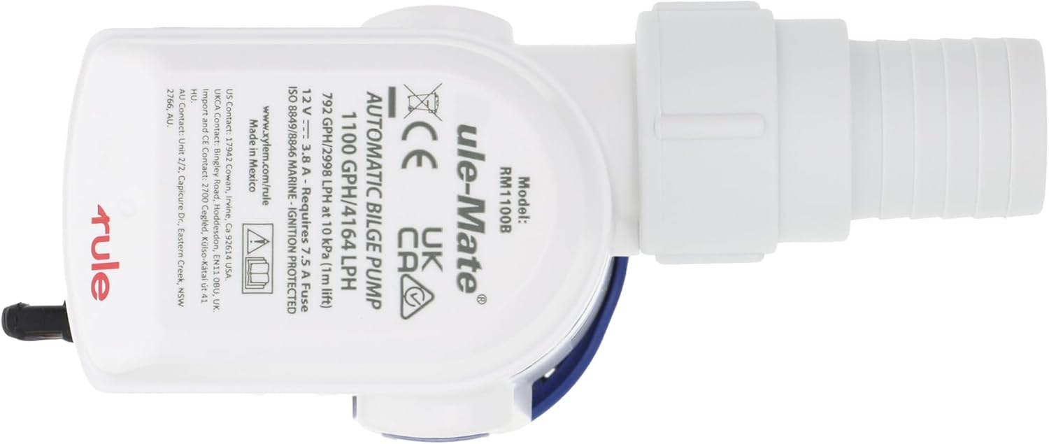 Xylem - ITT JABSCO - Rule RM1100B-24 E Mate AUTO Bilge Pump 1100