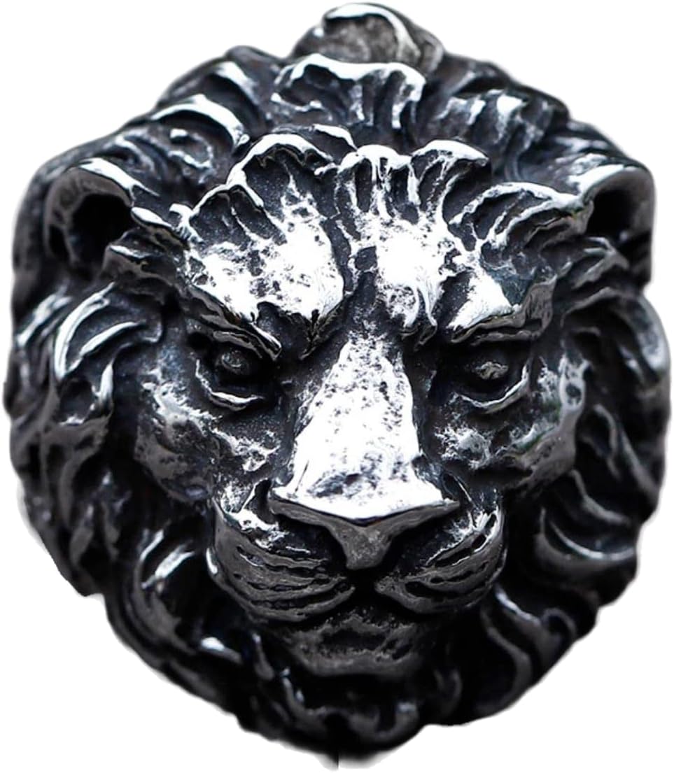 New Men's Rings Fierce Lion Animal Gothic Punk Motorcycle Jewelry Gifts
