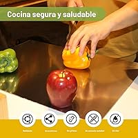 Vista 3 de Tablas de cortar de acero inoxidable para cocina, alfombrillas de tabla de cortar para amasar, tabla de cortar de metal para carne, frutas