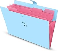 Vista 2 de Carpeta clasificadora acordeón bolsillos organizador de documento Skydue papel carta A4, Azul