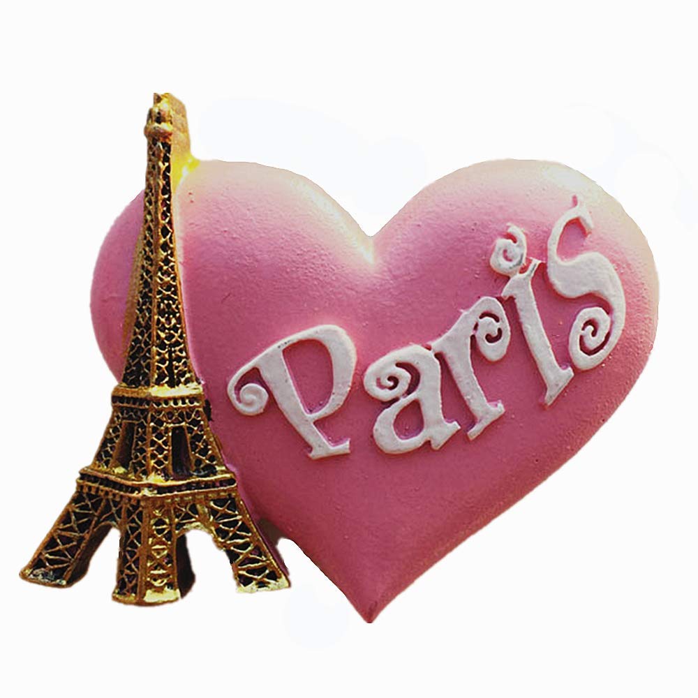 Muyu Magnet Paris France Pink Love Eiffel Tower Fridge Magnet Travel Souvenir Gift Collection, Home Kitchen Decoration Magnetic Sticker Refrigerator Magnet
