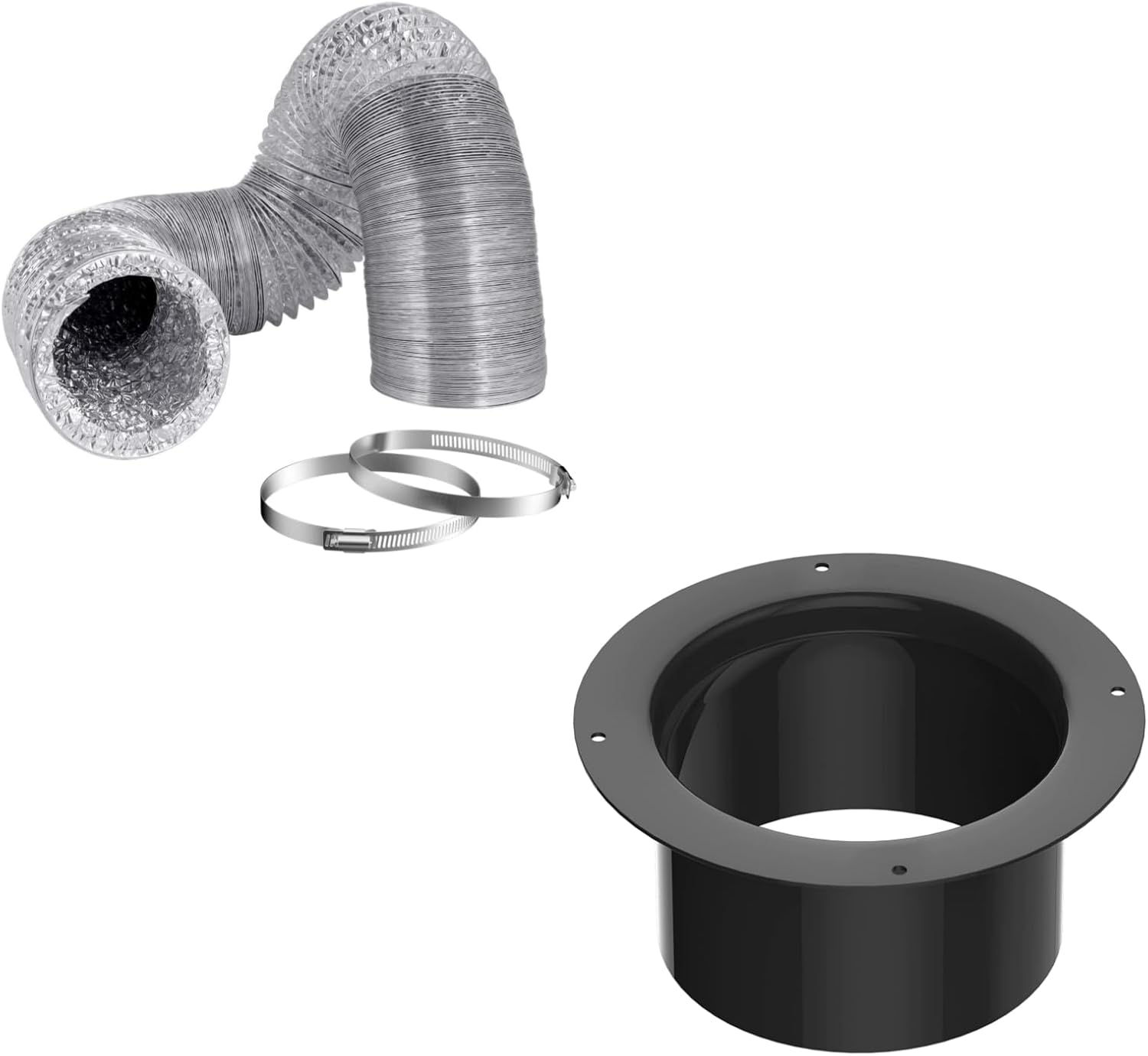 Hon&Guan 3 Inch Duct 6.56 Feet with 2 Clamps,Flexible Dryer