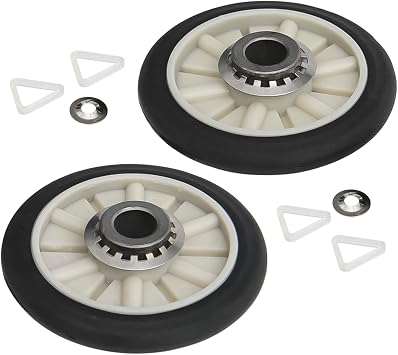 Seentech 349241T Dryer Drum Roller Kit - Exact fit for Whirlpool KENMORE SEARS clothes dryers - Replaces AP3098345, 337089, 3389901, 3397588, 3397590, 340352