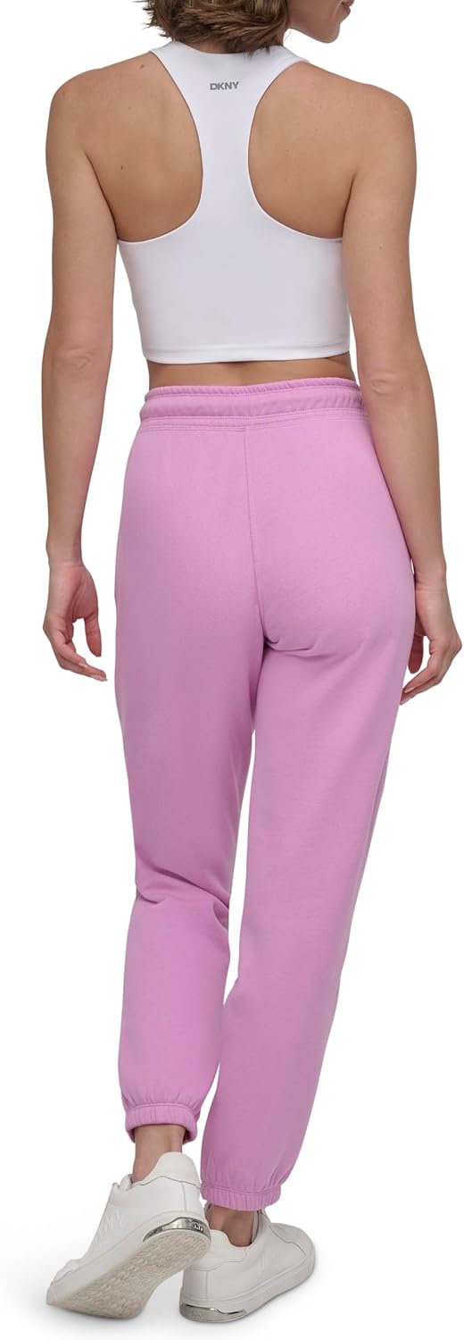 DKNY Womens Varsity Embroidered Logo Jogger Fleece Sweatpant - Image 4