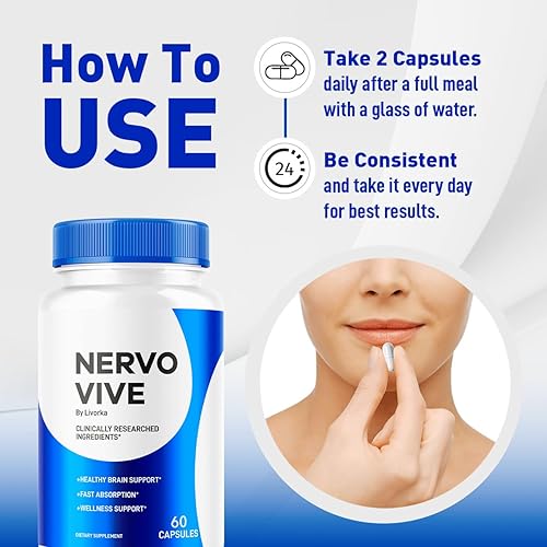 Miniatura 3 de Nervo Vive Cápsulas Píldoras oficiales de suplemento de fórmula premium NervoVive Premium, fórmula de apoyo avanzada para la salud y el bienestar
