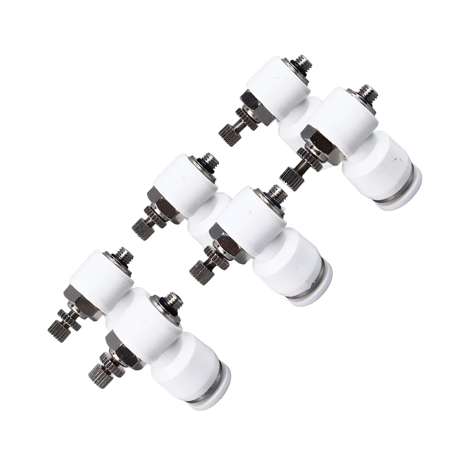Conector de la Válvula de Control de Flujo Neumático de la Válvula Neumática de 100pcs, Conector del de Neumática del Acelerador Automation Autom Quick, M5 X 0.8, 1.0MPA