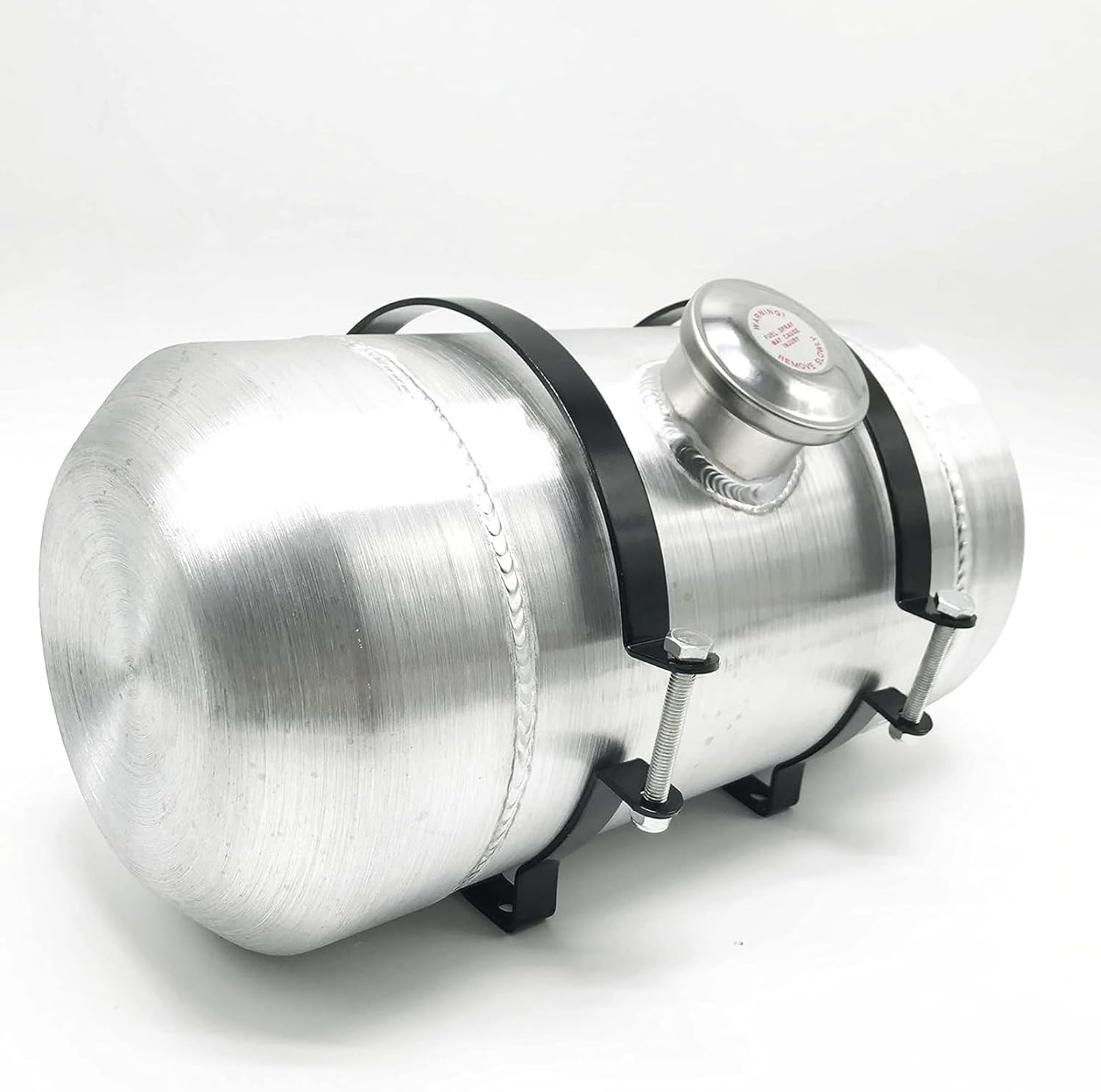 3.25 Gallons Spun Aluminum Gas Tank 8" x 16" Center Fill 3/8 NPT Outlet, For Go Kart, ATV, UTV, Off Road