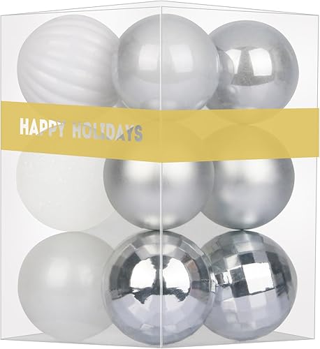 Vista 144 de GameXcel 18 Esferas Navideñas para Árbol de Navidad - Decoraciones de Árbol de Navidad Irrompibles Bola Colgante Mediana Azul Cielo 2.5 pulgadas x