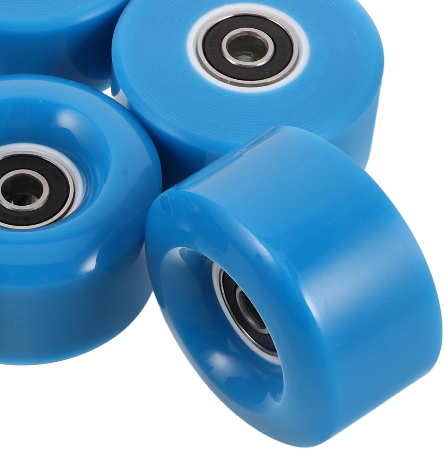 Quad Roller Skate Wheels Replacement Set 8 Non-light Pu Wheels with Bearings and Spanner for Scooter and Luggage Repair