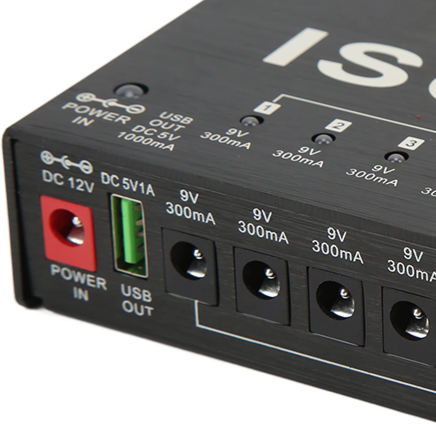 Guitar Supply, 10 Output Effect Power Supply USB Output Isolated Pedalboard Supply Multi Effect With LED Indicator 2 Adjustable Voltage (US Plug