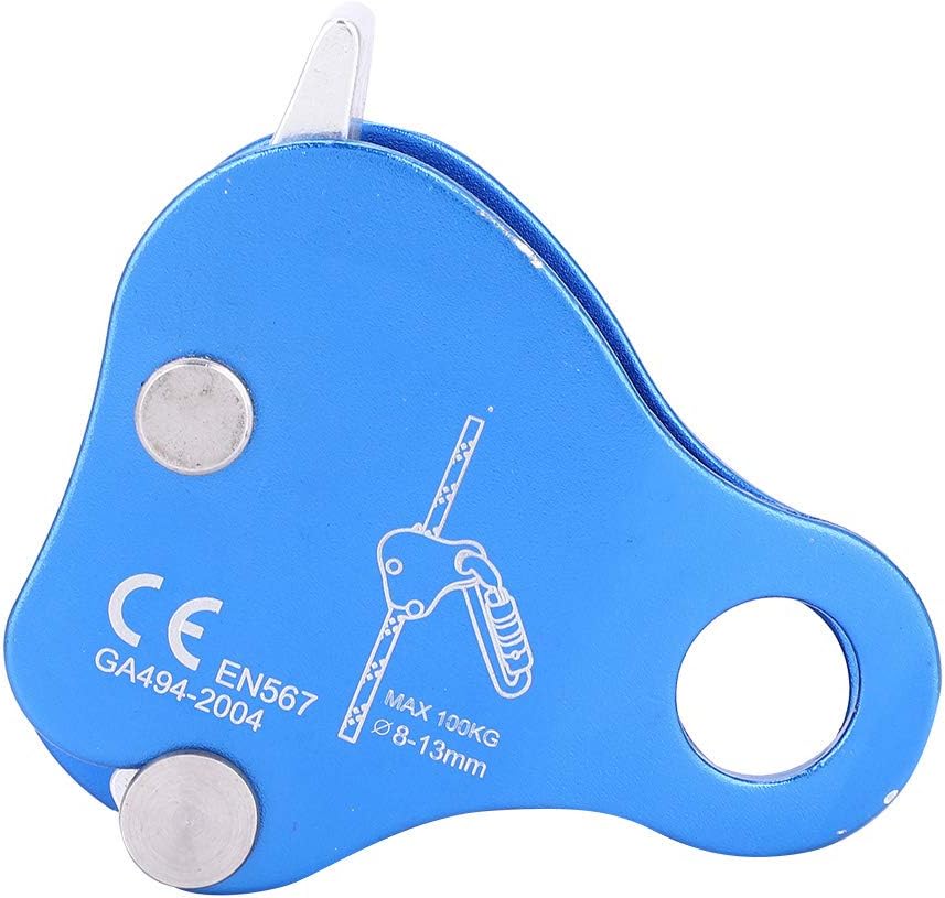 Alomejor Climbing Rope Grab Safety Outdoor Rock Climbing Tree Arborist Caving Rescue Fall Protection Gear Equipment Rope Grab Protector for Climbing Mountaineering Gear Equipment